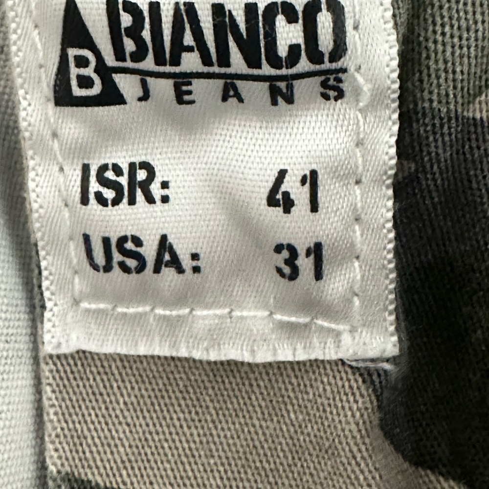 Bianco brand camouflage print denim pants size 31 - Picture 8 of 8